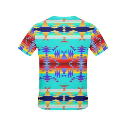 Between the Mountains Fire T-shirt for Women/Large Size (USA Size) (