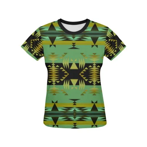Between the Mountains Sage T-shirt for Women/Large Size (USA Size) (
