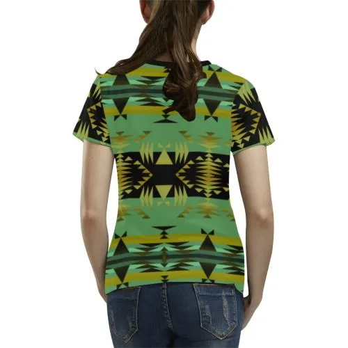 Between the Mountains Sage T-shirt for Women/Large Size (USA Size) (