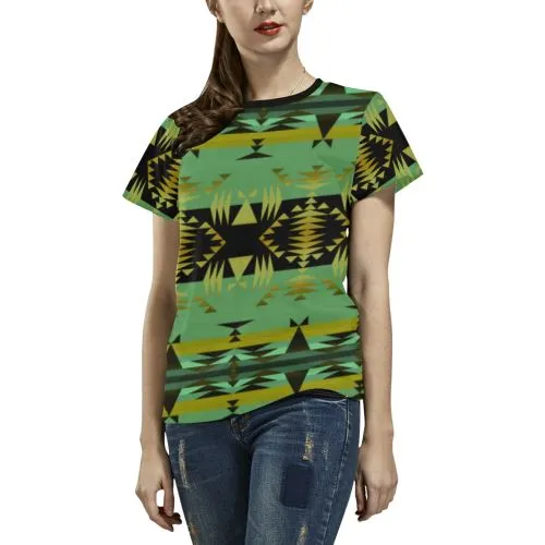 Between the Mountains Sage T-shirt for Women/Large Size (USA Size) (