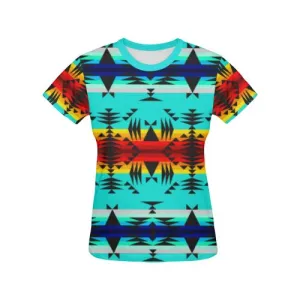Between the Mountains T-shirt for Women/Large Size (USA Size) (