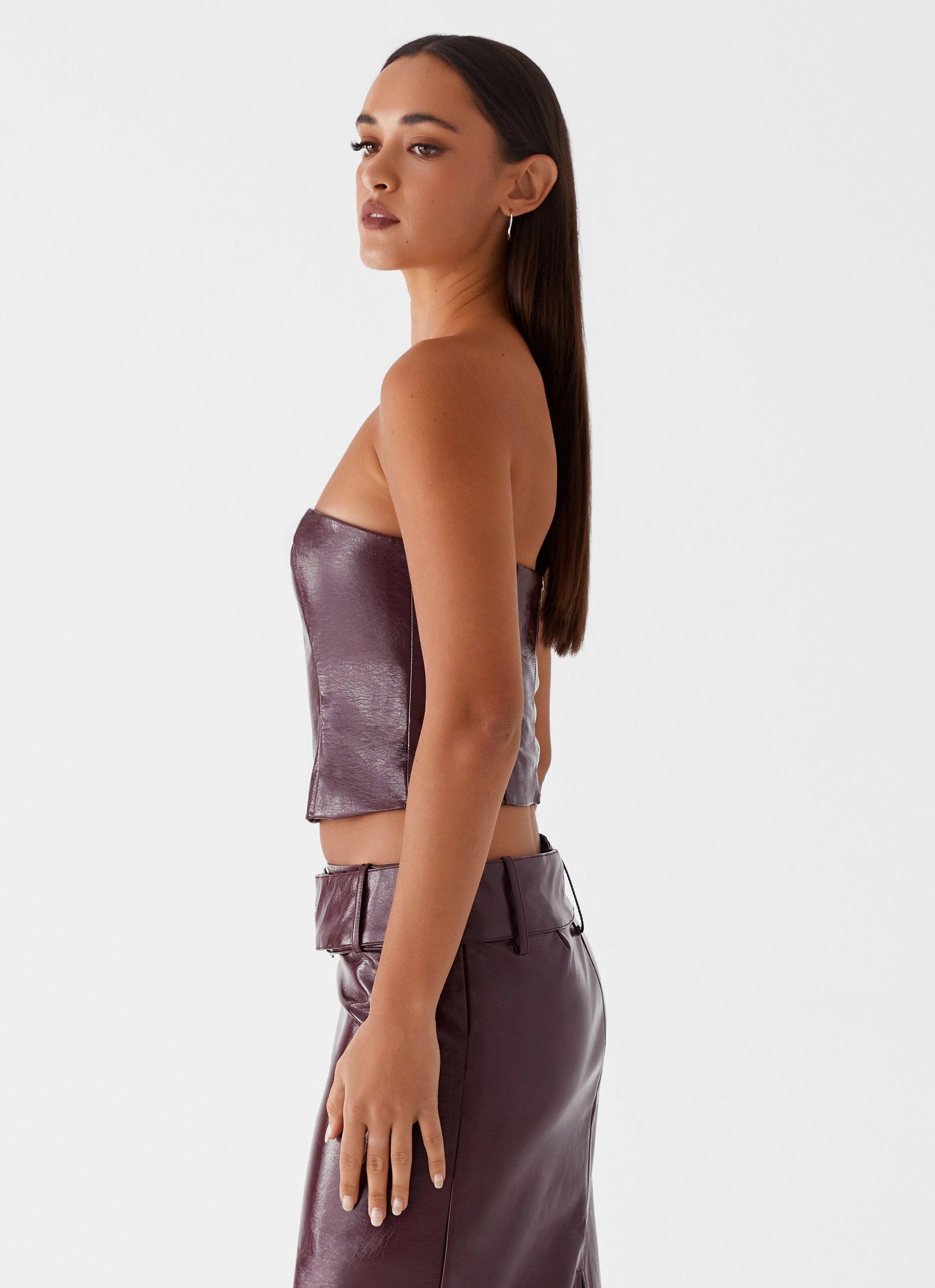 Stretch Waistband Design Wynnie Cami Top - Cherry Red