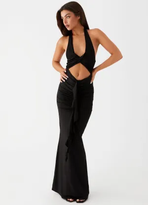 Iconic look Allanna Frill Maxi Dress - Black