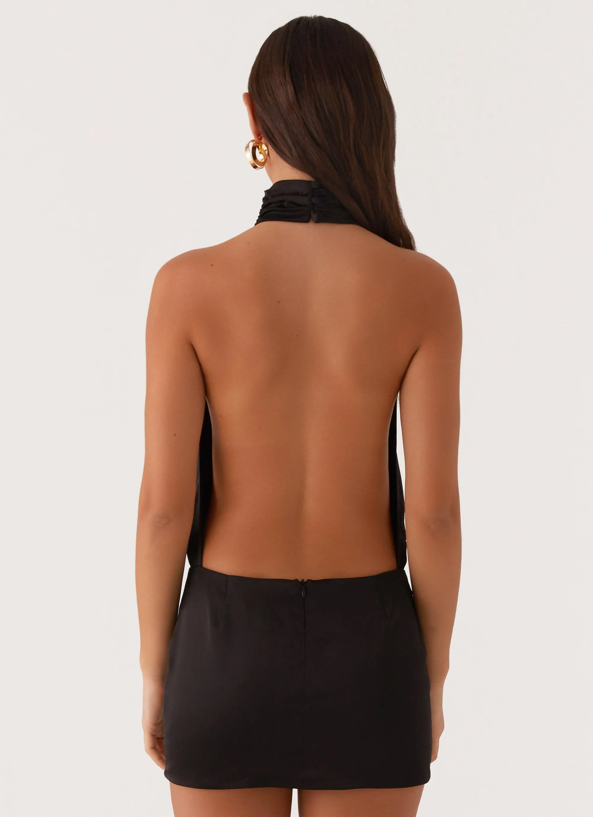 Birdie Halterneck Mini Dress - Black Trendsetter Choice