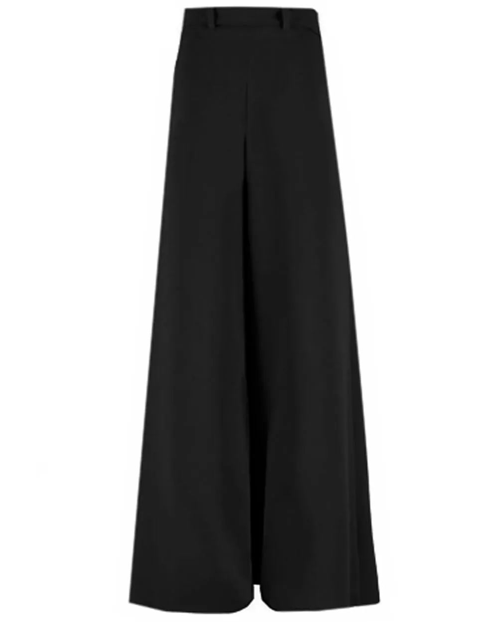 Black Georgette Belted Juno Trouser