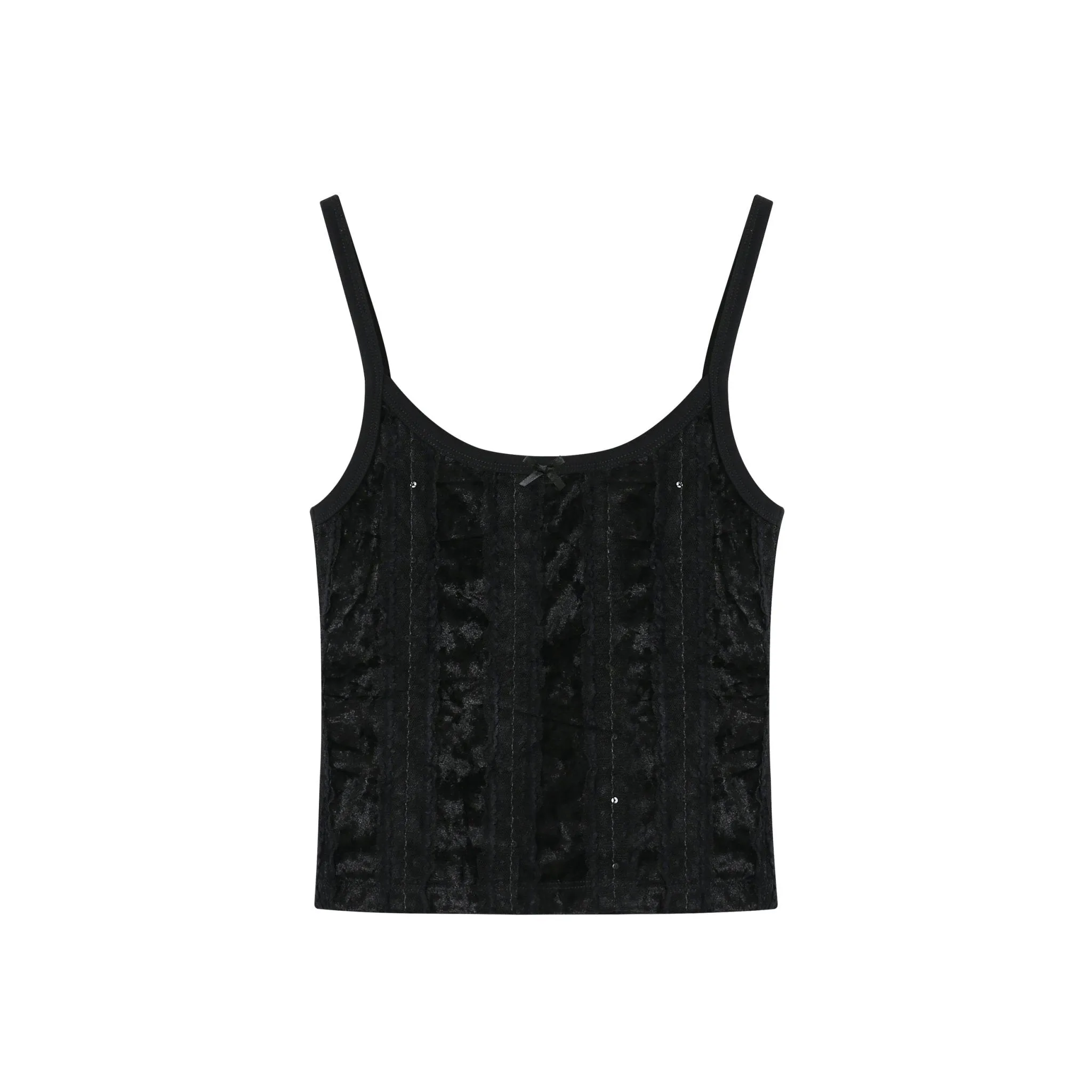 Black Lace Texture Sling Top