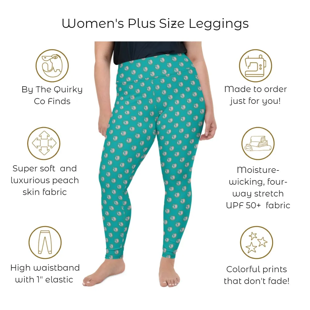 Black Rainbow Stripe Women's Plus Size Leggings