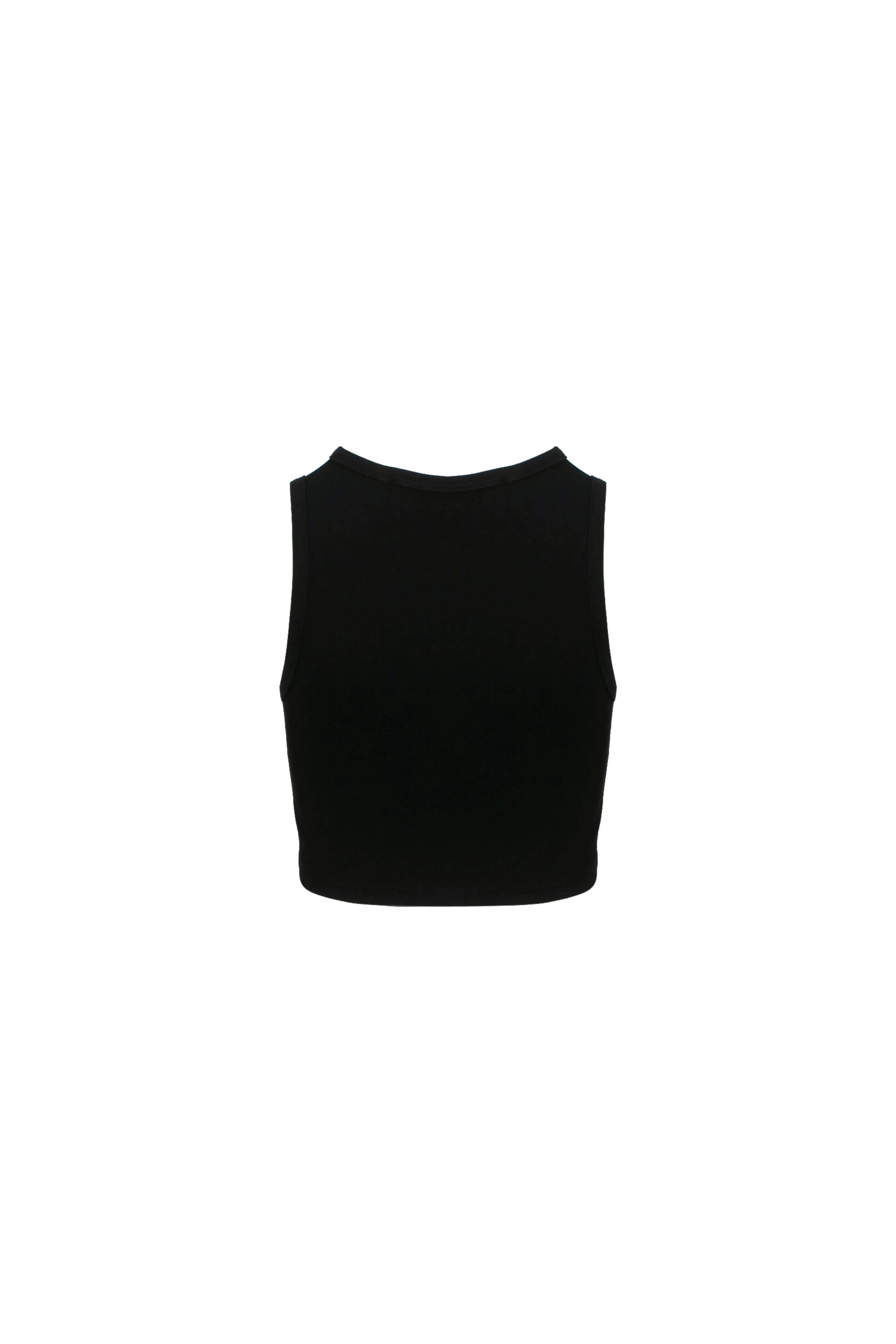 Black Rhinestones Short Tank Top