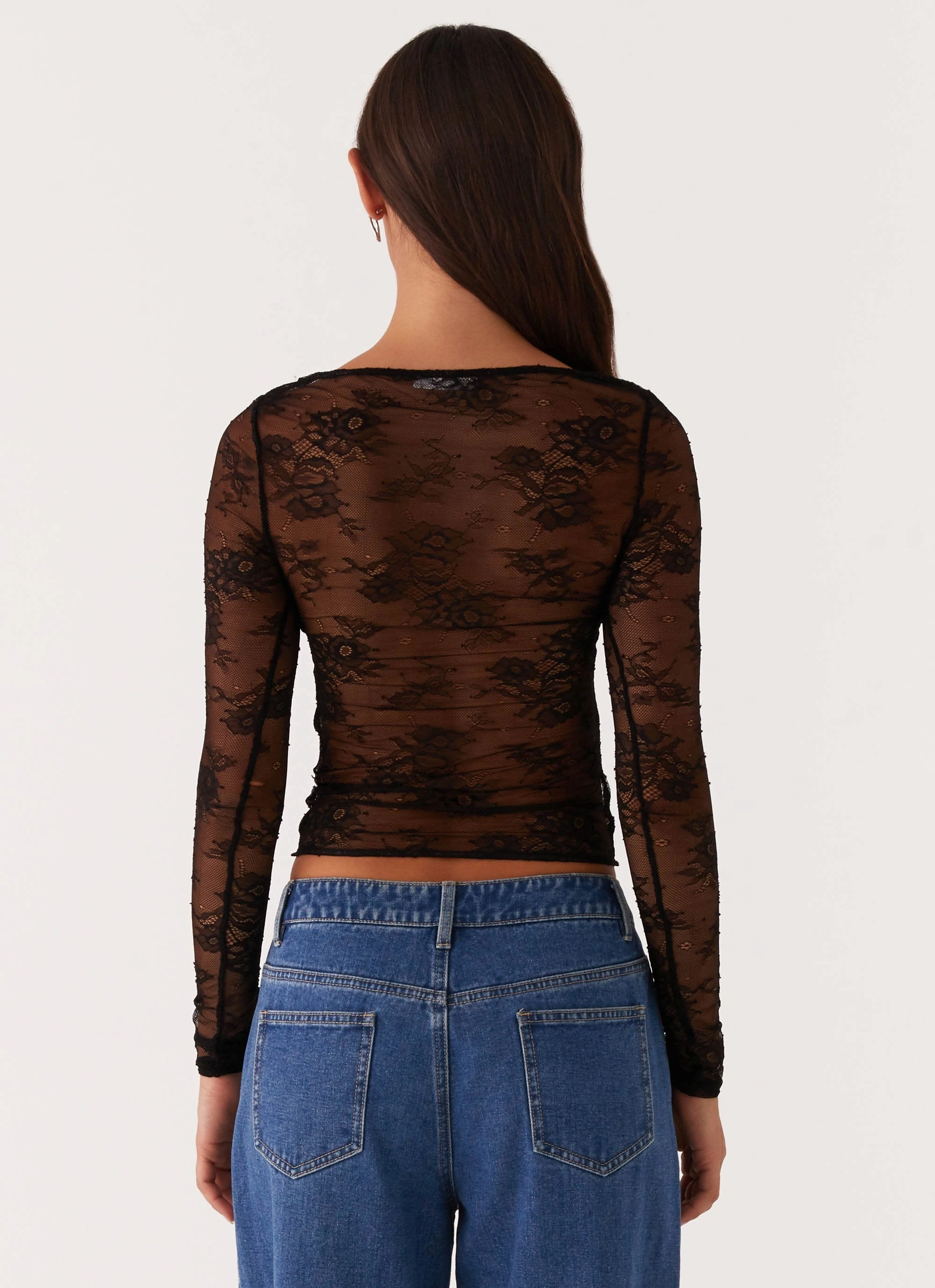 Blanca Lace Top - Black AntiPilling Surface