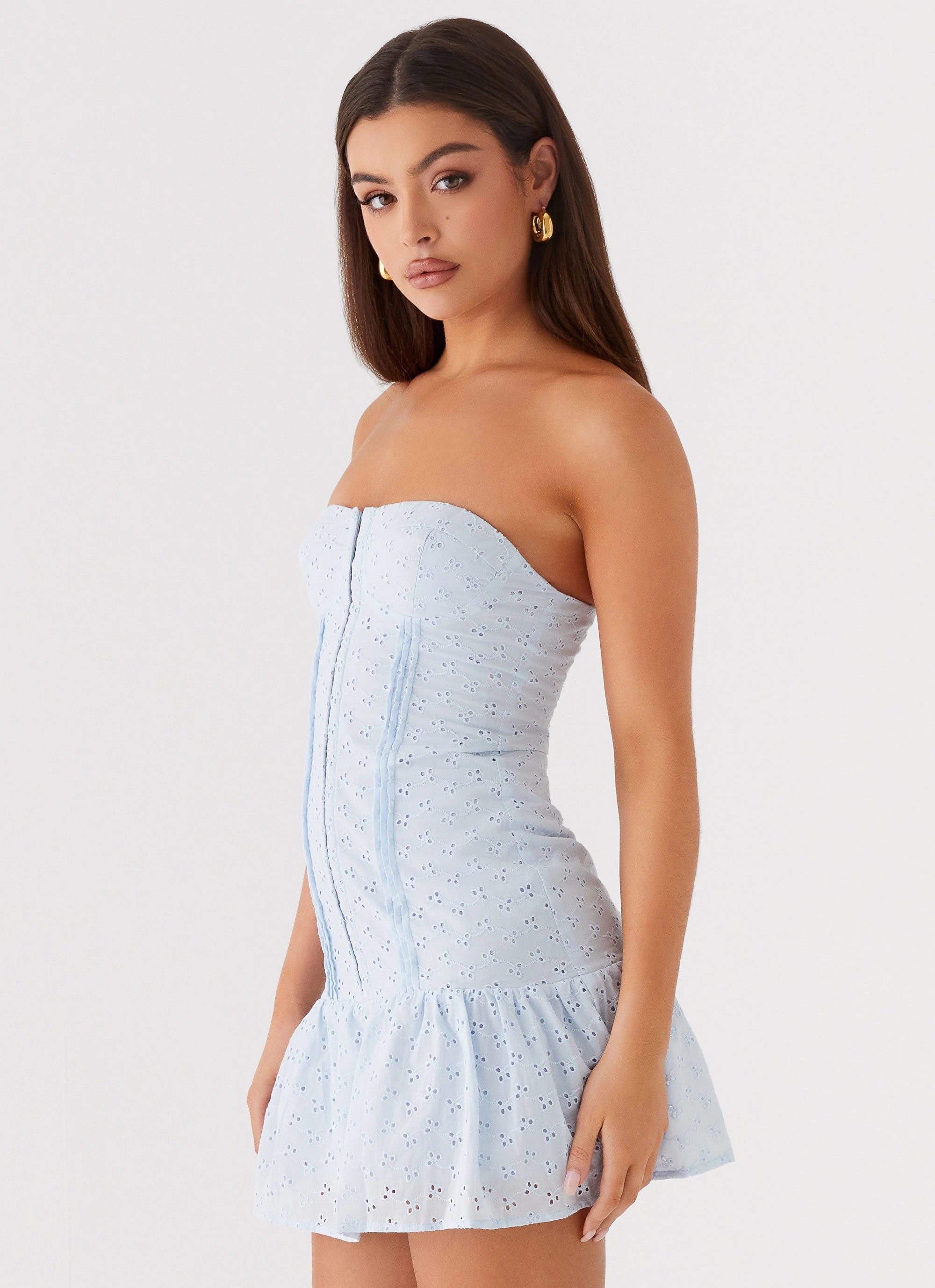 Bloomsbury Bustier Mini Dress - Blue Relax Layers Fresh Tones