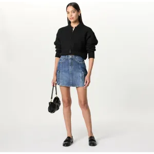 Blue Cargo Mini Skirt