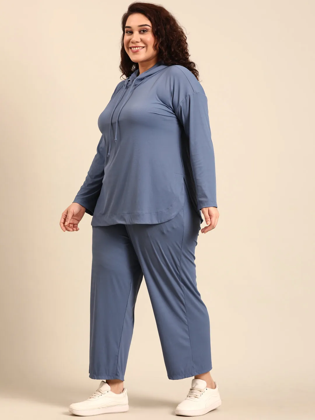 Blue Rib Hoodie