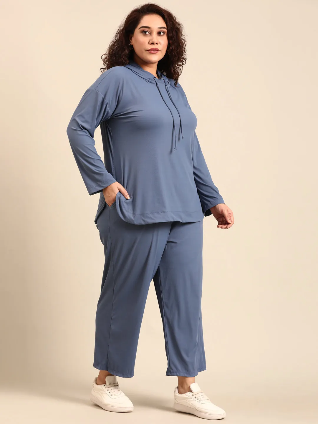 Blue Rib Hoodie