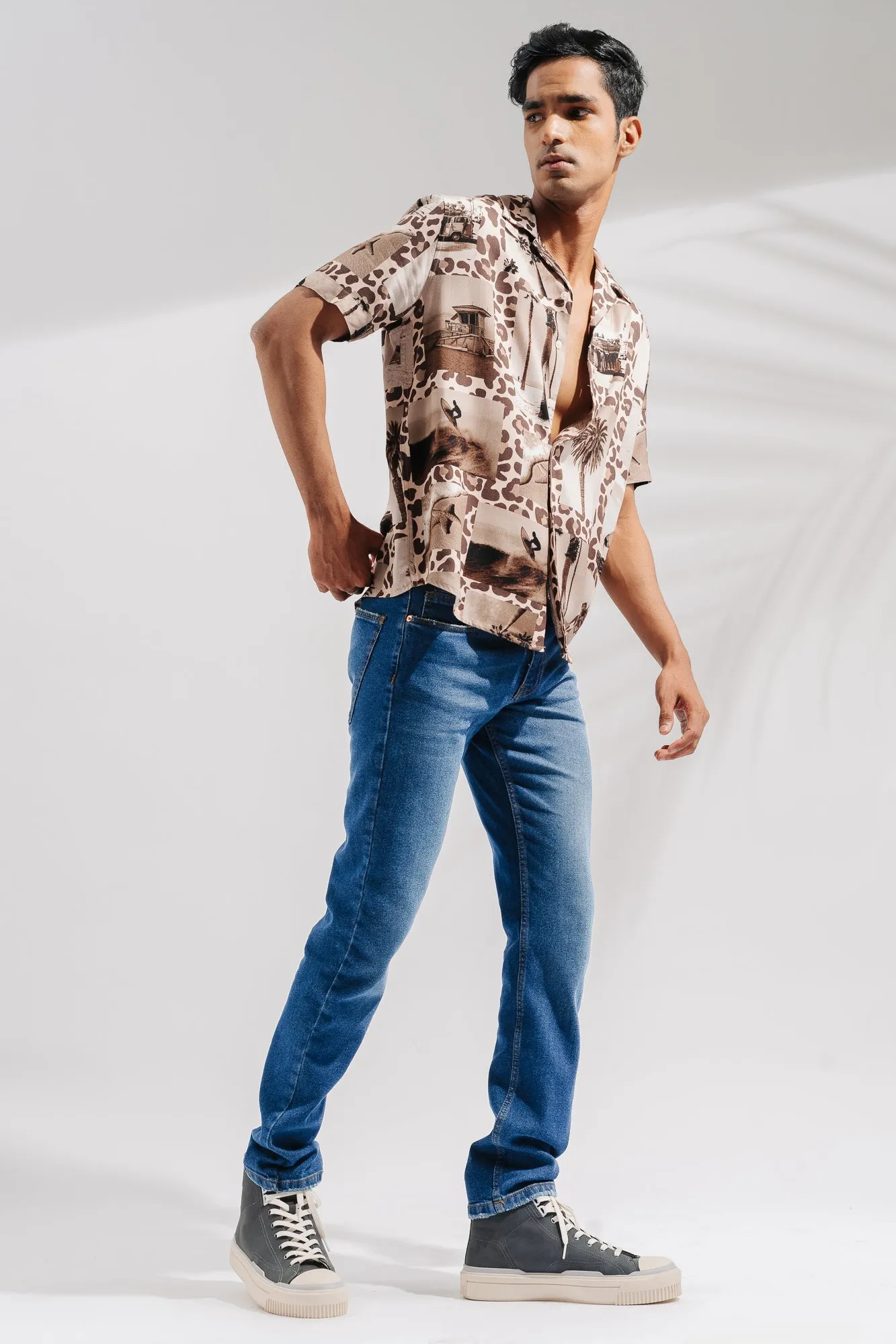 Blue Slim Men's Jeans (Plus Size)