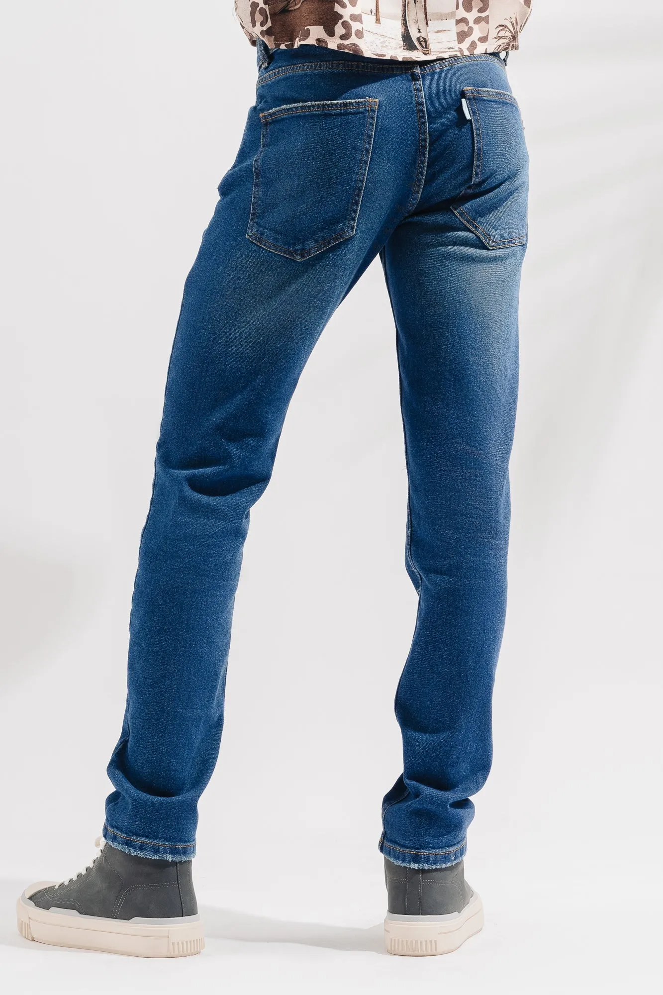 Blue Slim Men's Jeans (Plus Size)