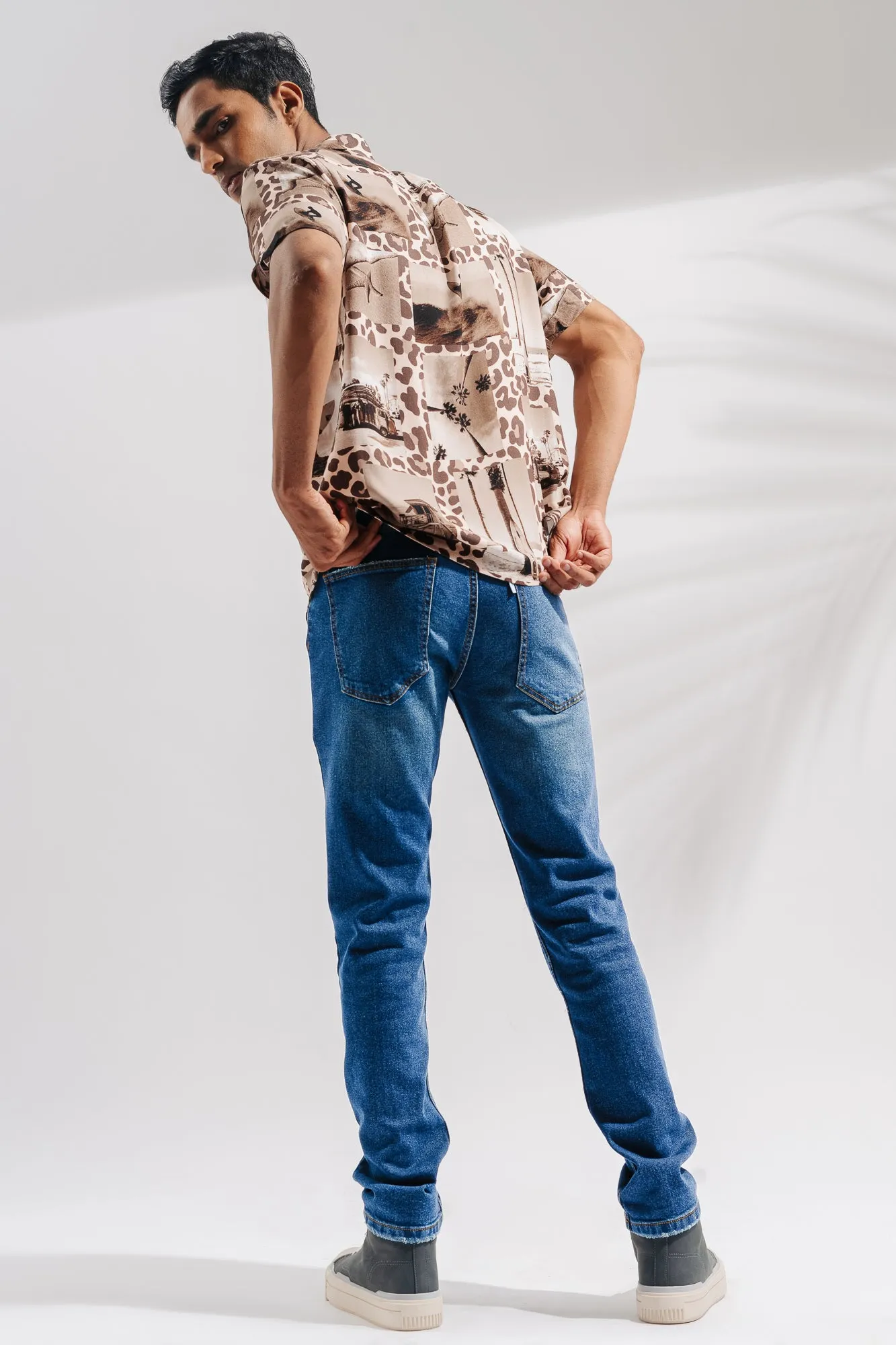 Blue Slim Men's Jeans (Plus Size)