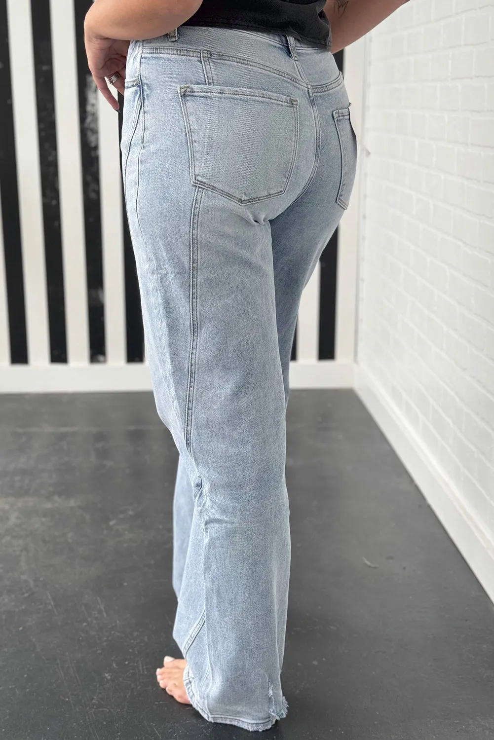 Blue Zone Planet |  Beau Blue Plus Size Vintage Seamed Jeans
