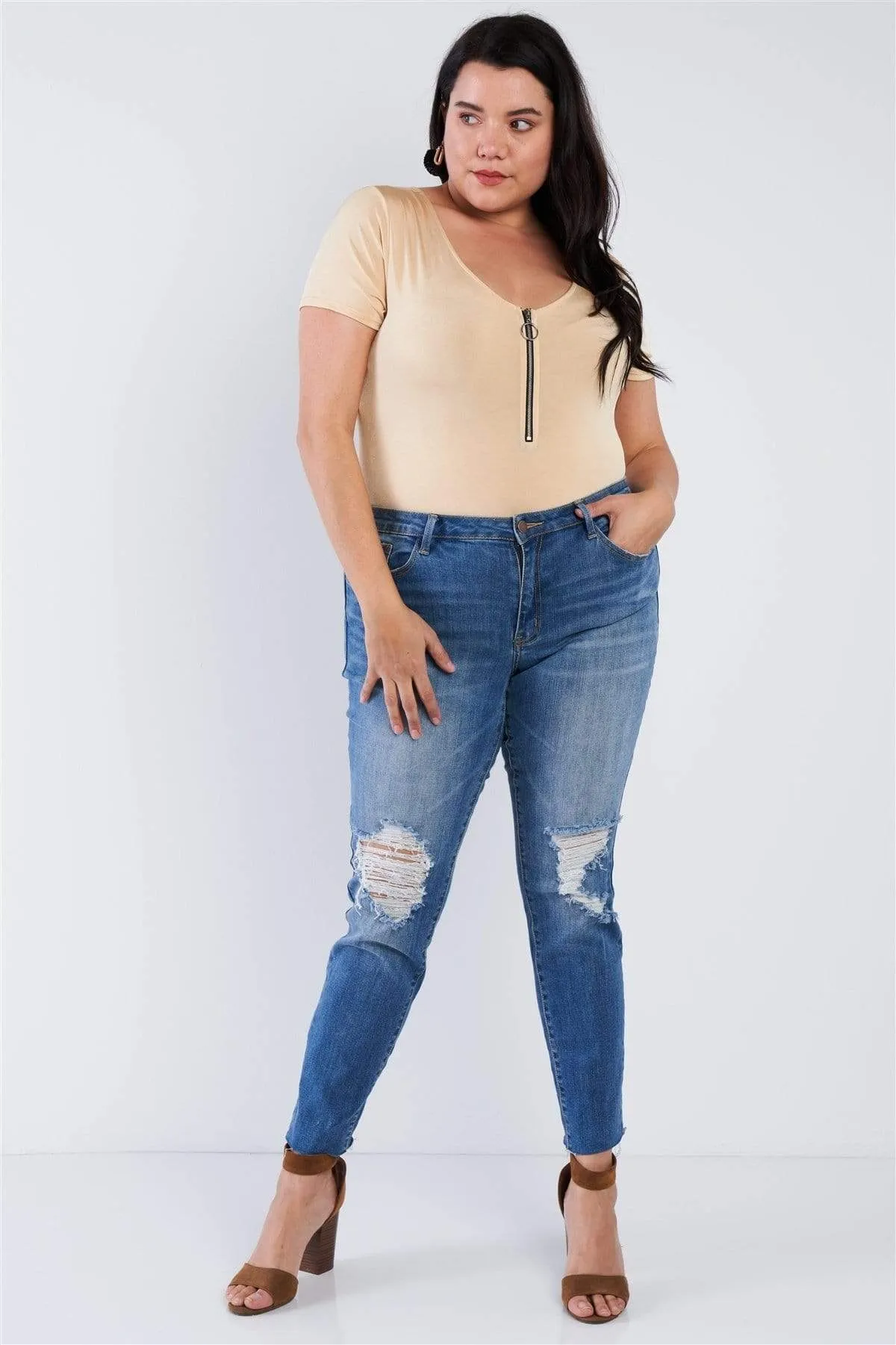 Blue Zone Planet |  Plus Size Bodysuit