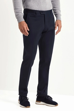 Blue cotton and cashmere Garda trousers - Made in Italy