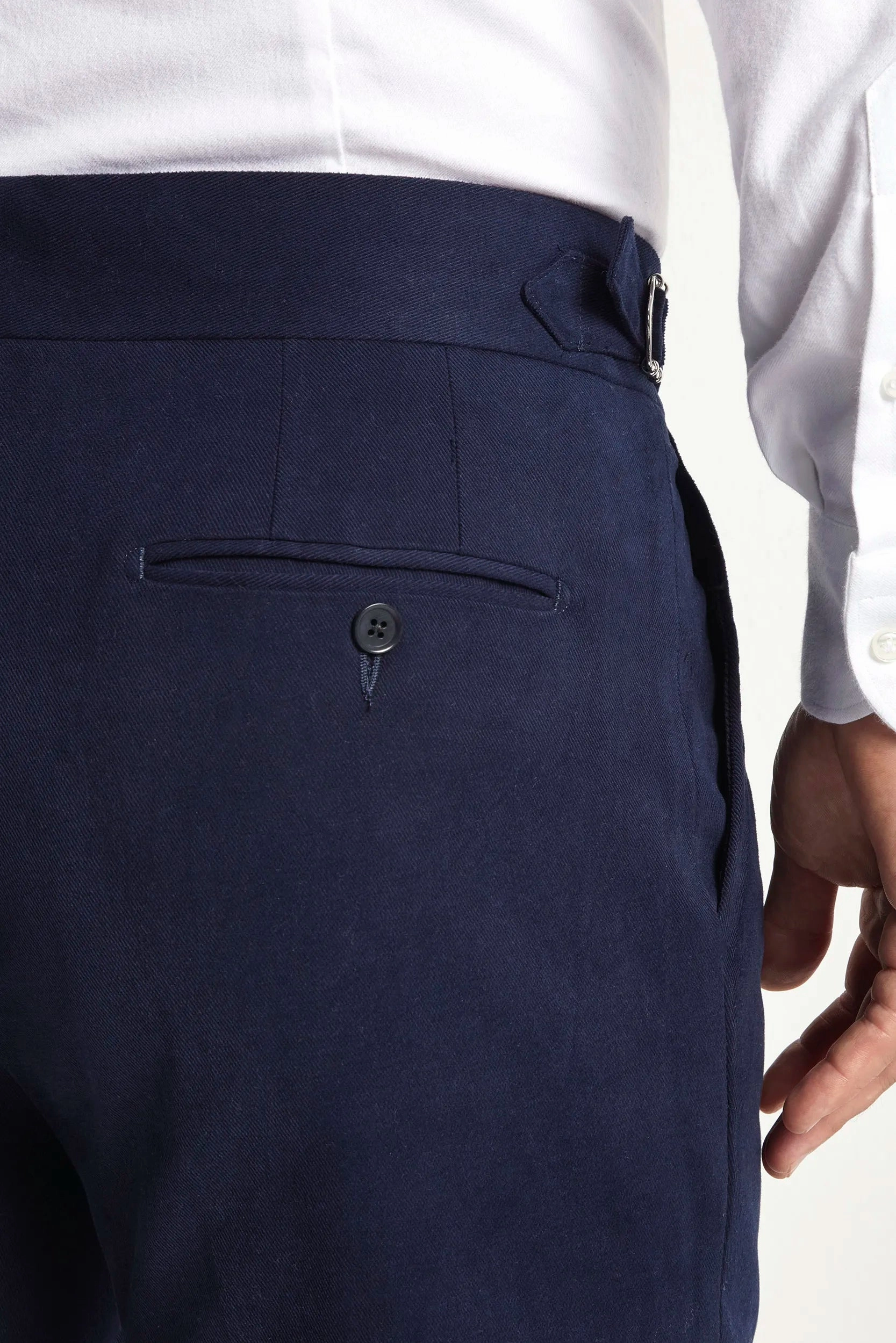 Blue cotton Soragna trousers - Made in Italy