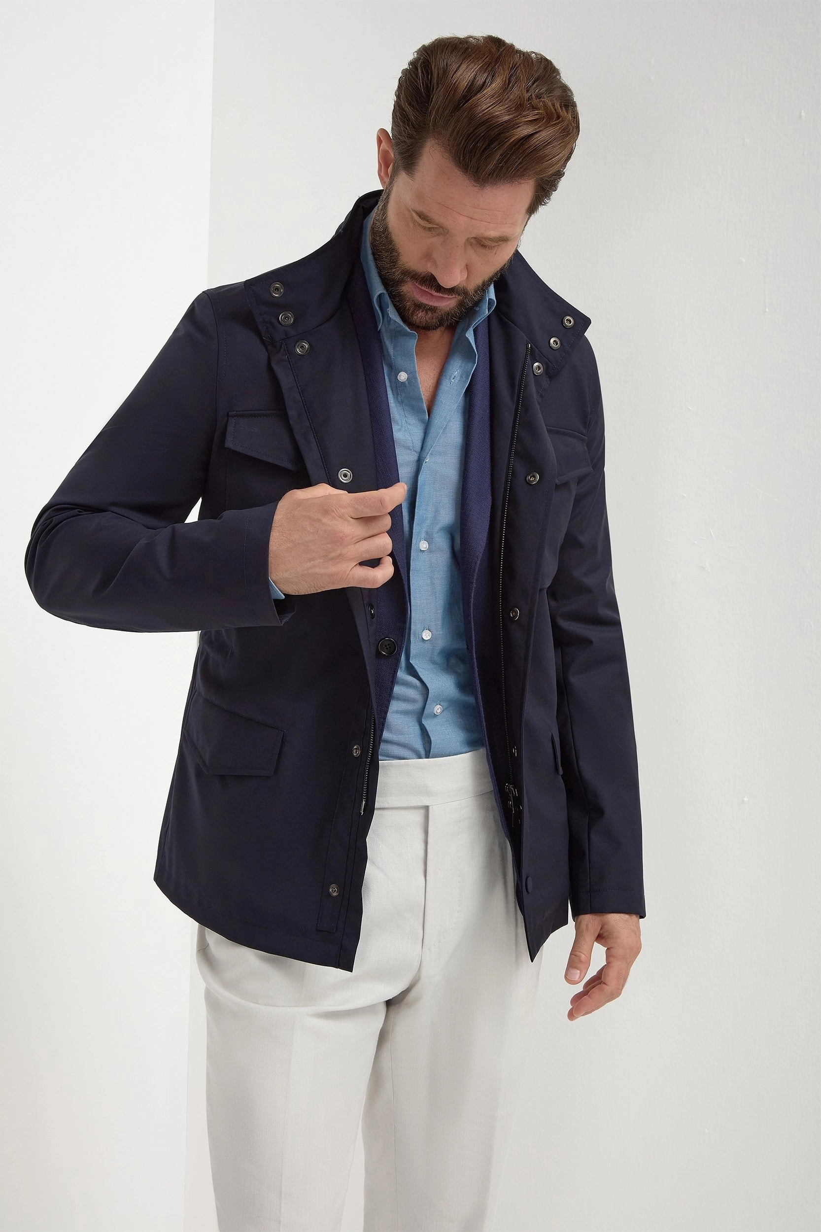 Blue field jacket - Made in Italy