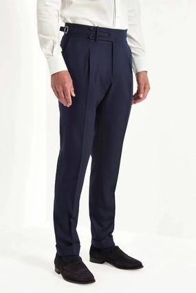 Blue flannel Limited Edition trousers - Made in Italy Blue flannel Limited Edition trousers - Made in Italy