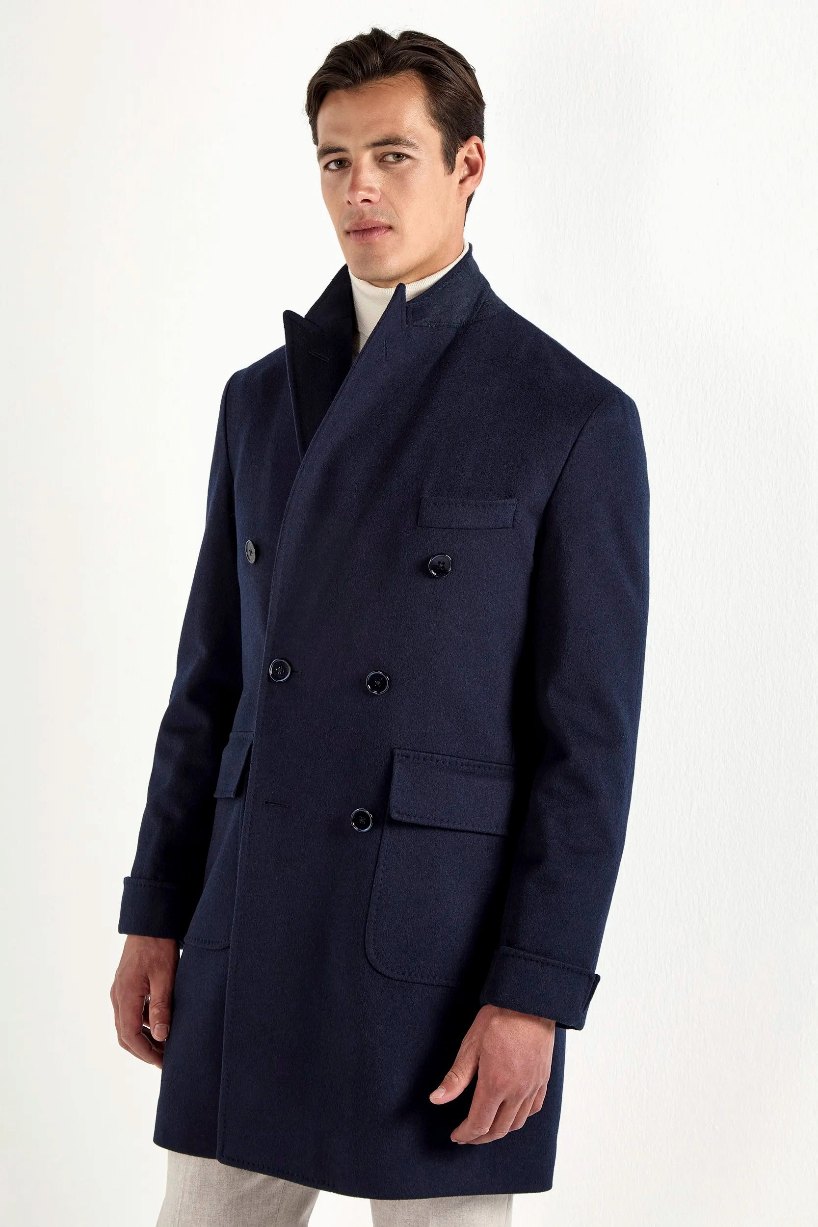 Blue polo coat - Made in Italy