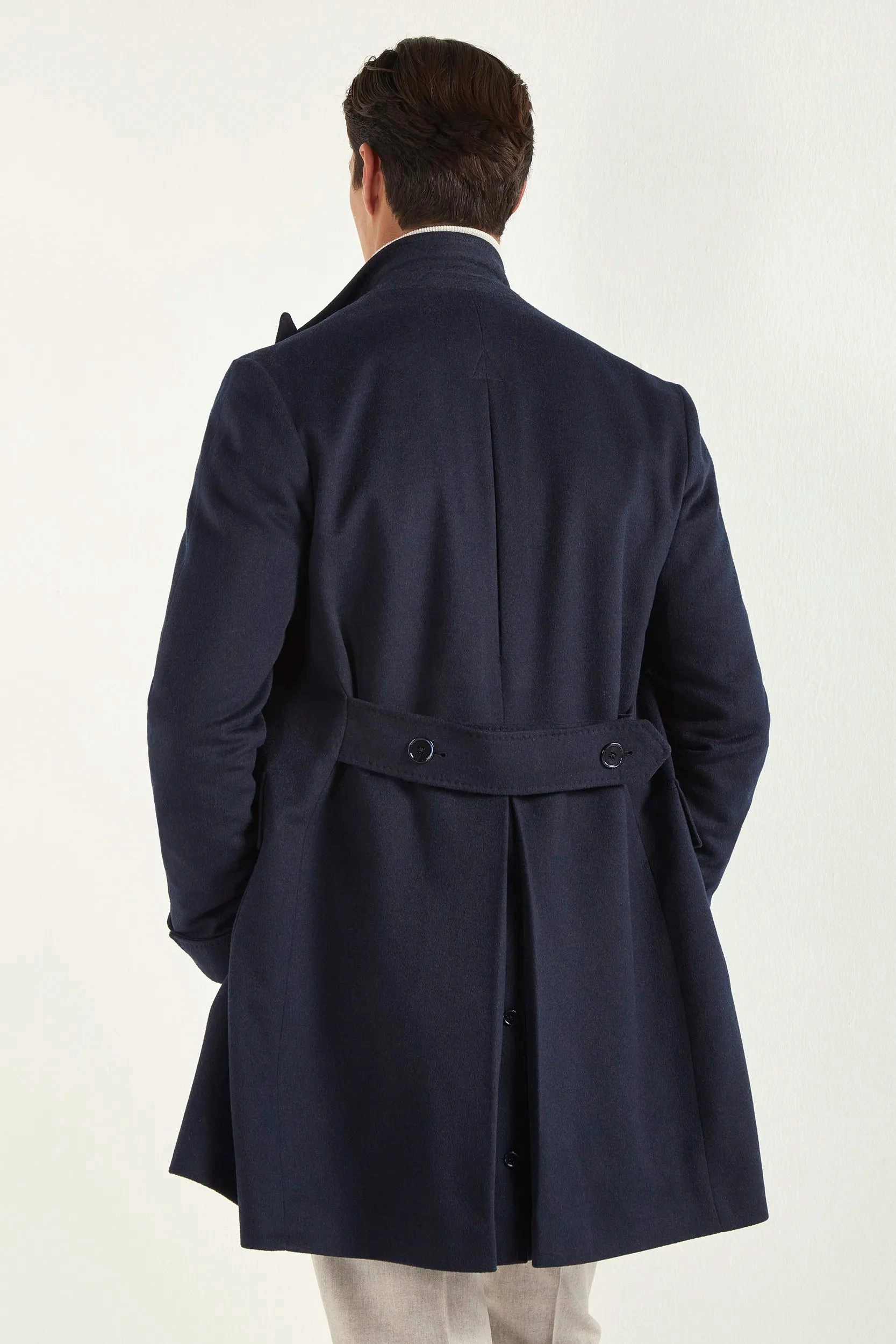 Blue polo coat - Made in Italy