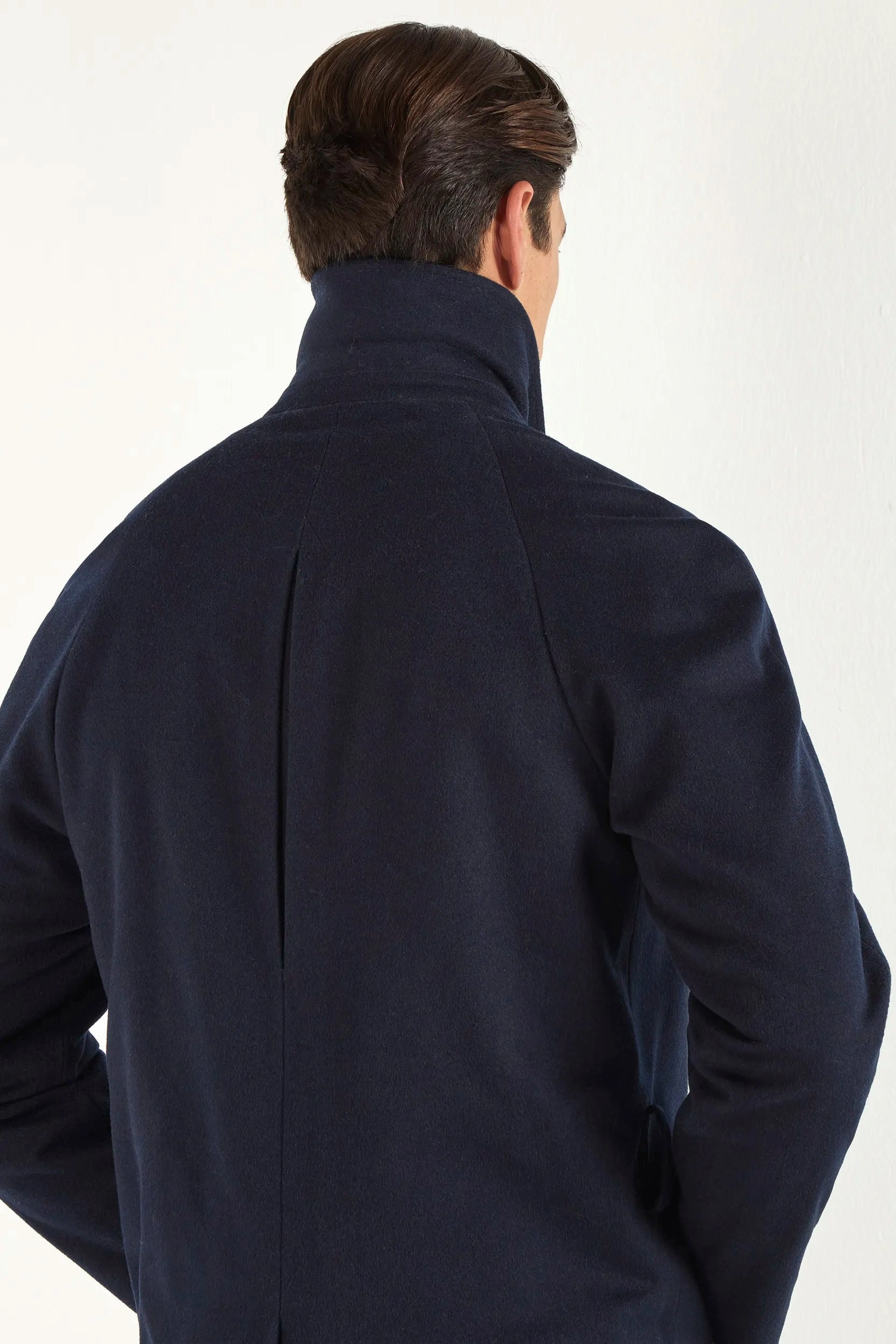 Blue raglan coat ?C Made in Italy