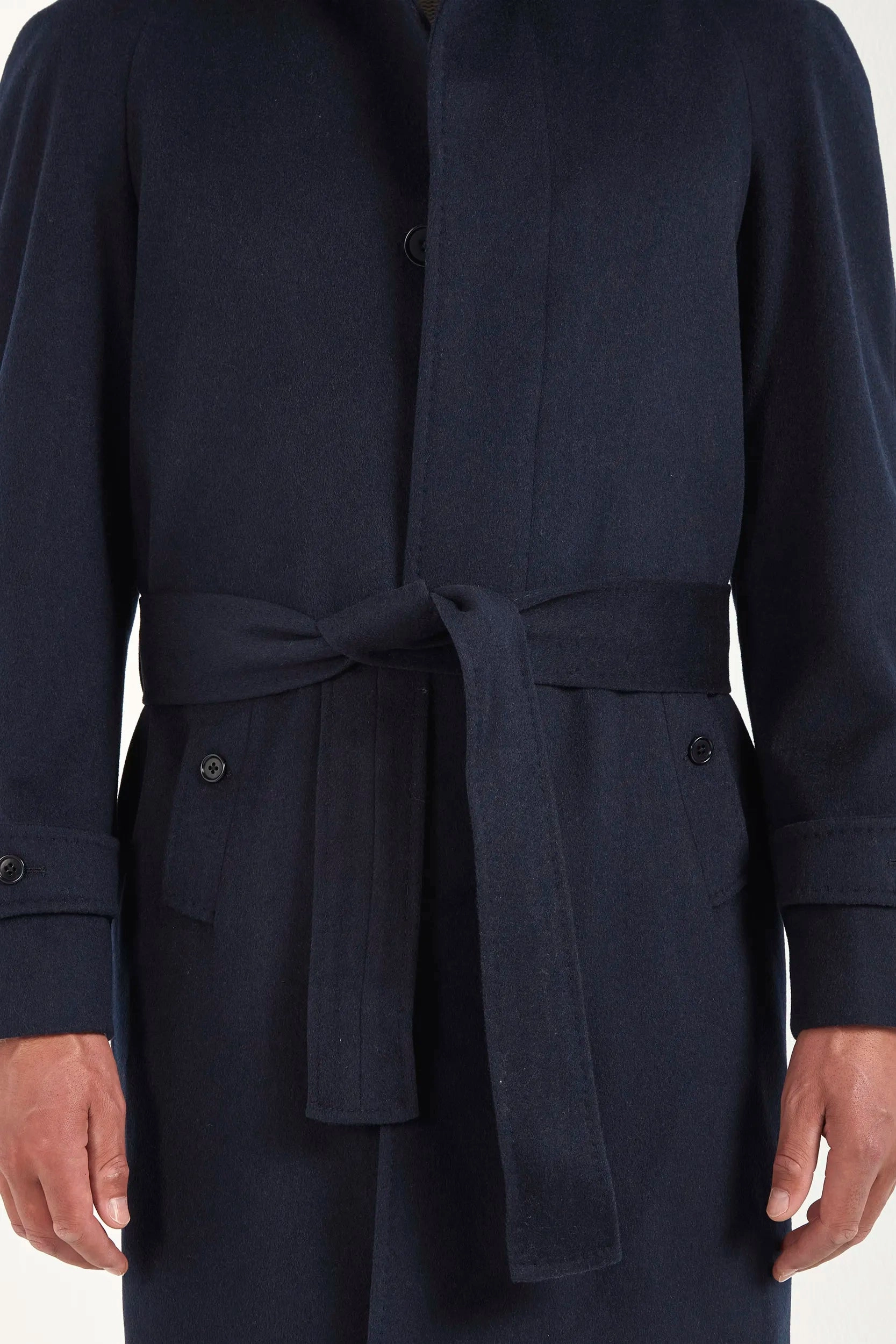 Blue raglan coat ?C Made in Italy