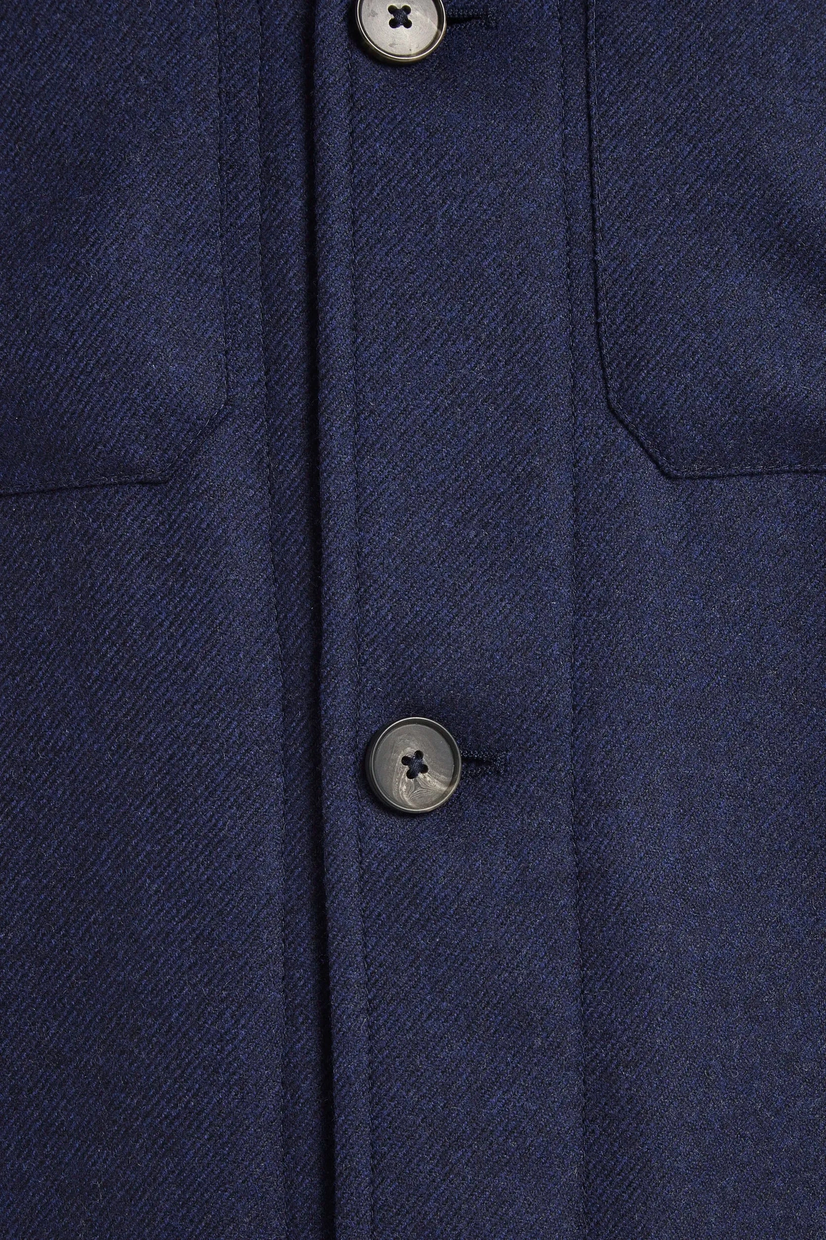 Blue wool and cashmere shirt jacket  - Made in Italy