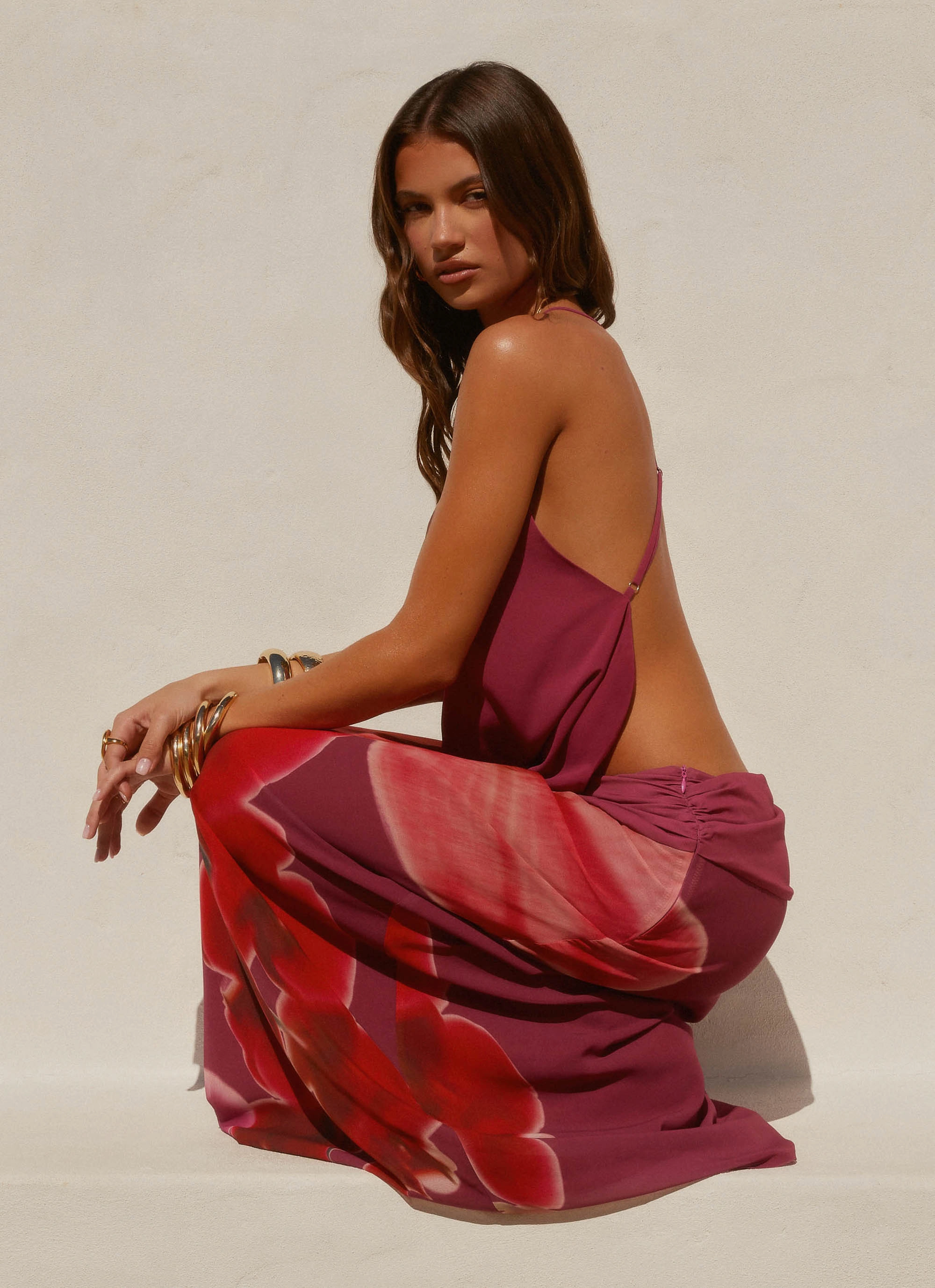 Blushing Bloom Maxi Skirt - Violette Bloom Compact Packability