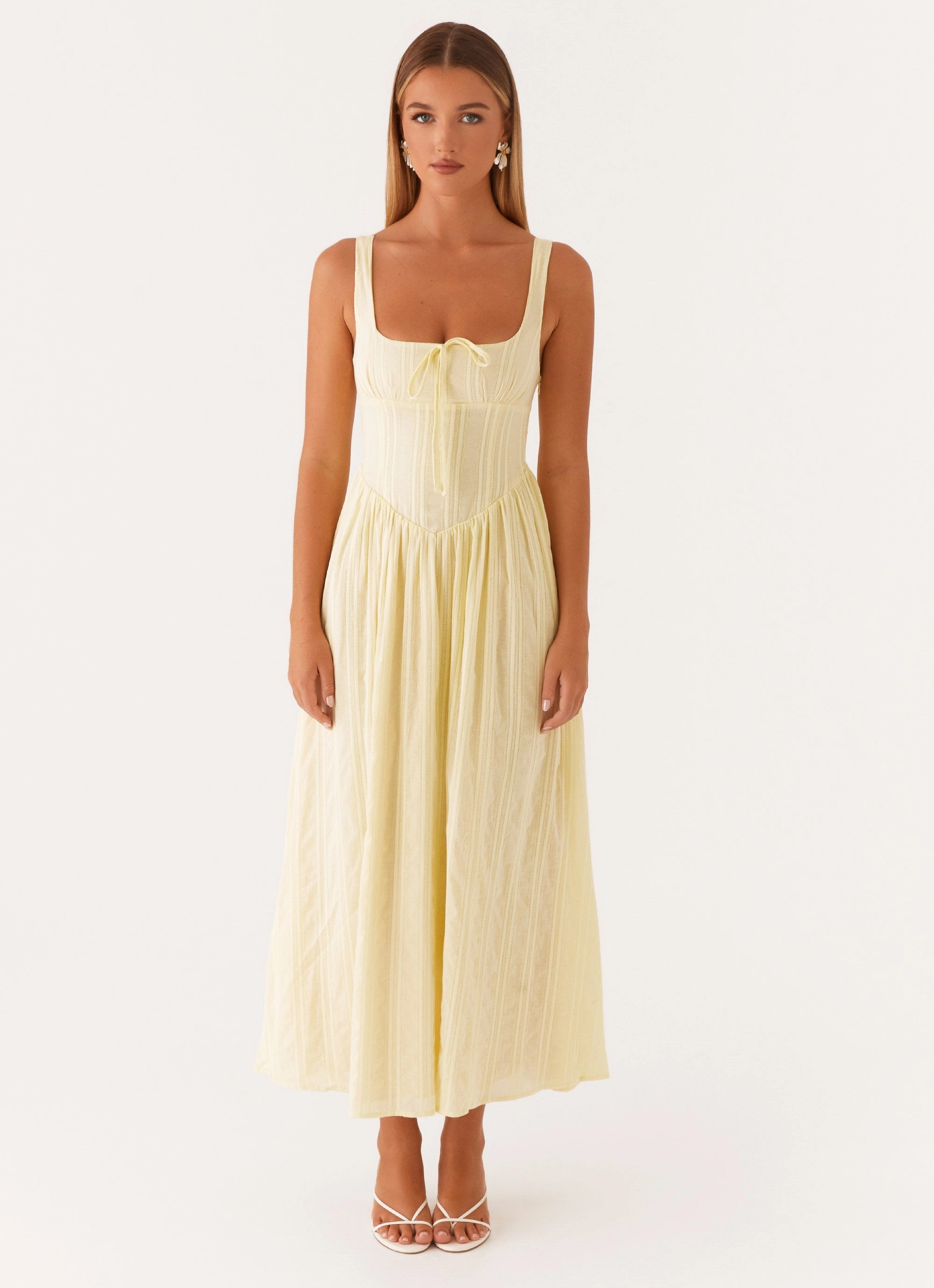 Pascuelle Midi Dress - Yellow Relaxed Vibe