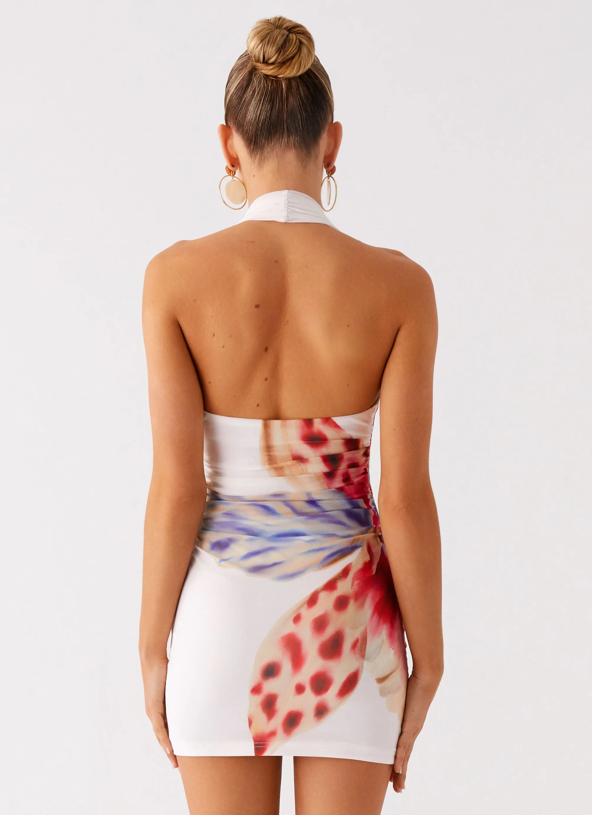 No Time Mini Dress - White Sea Bloom Exclusive Collection UV Protective Fabric