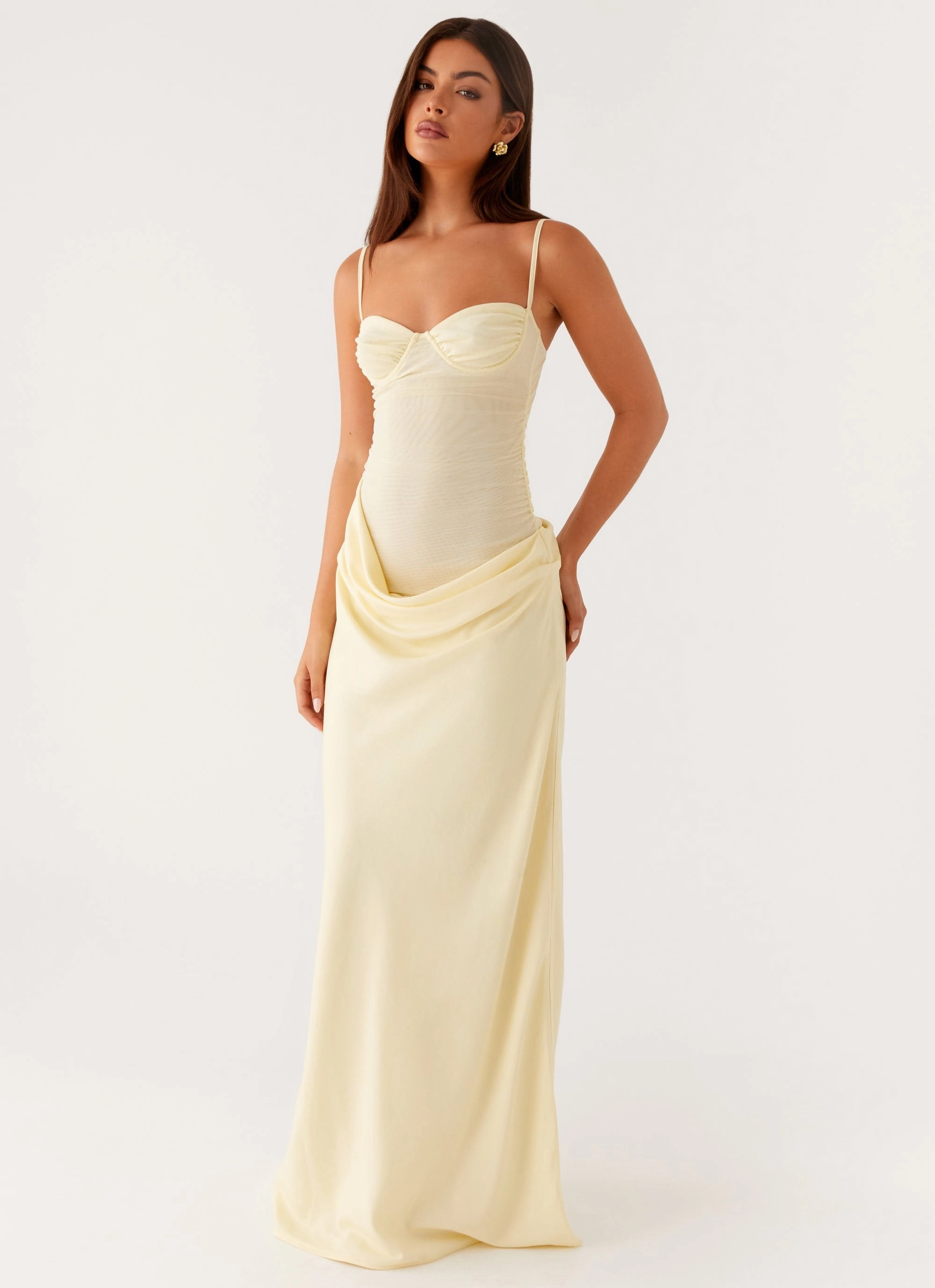 Romy Maxi Dress - Yellow Vintage feel