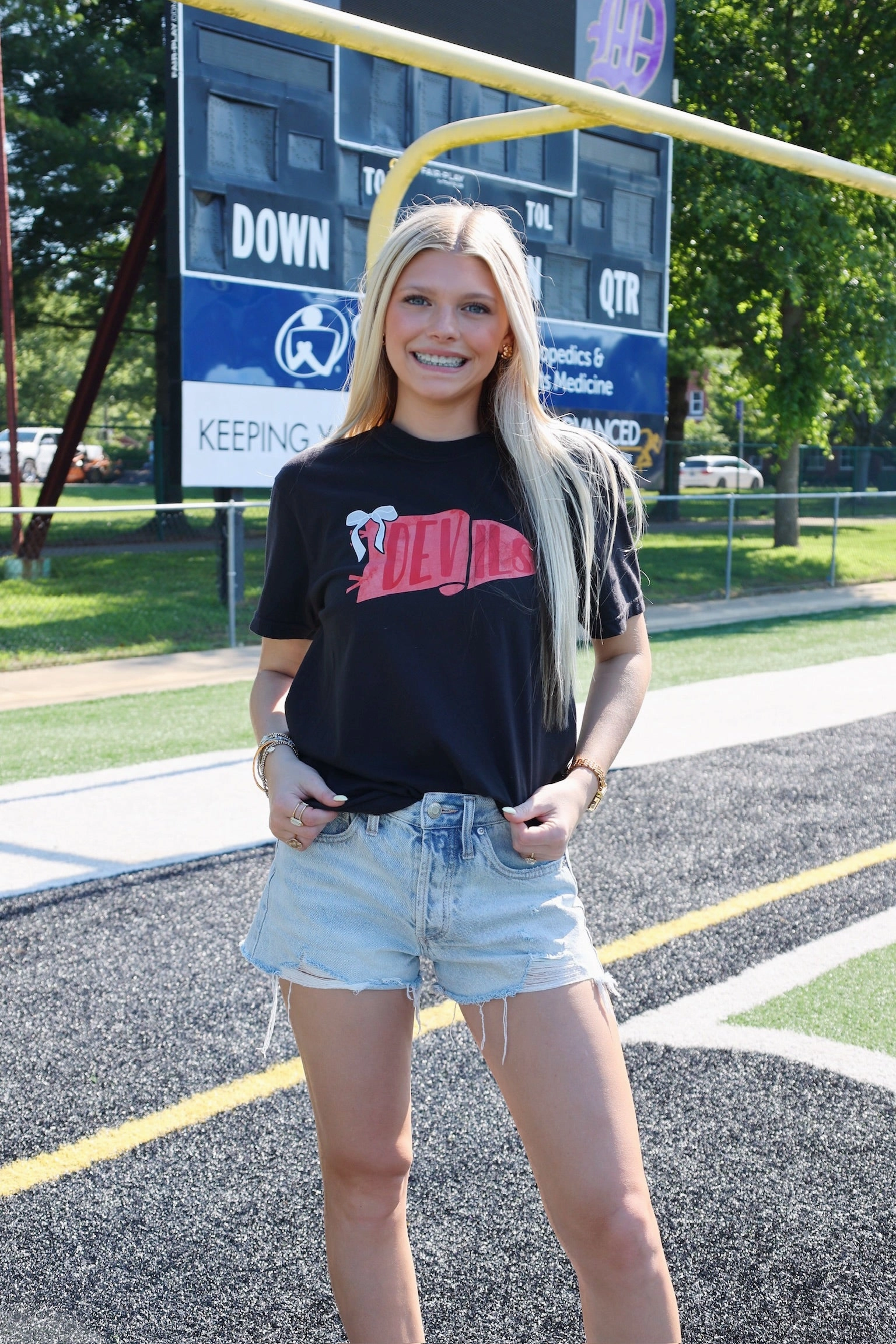 ReinforcedHem DualLayer Weave Devils Banner T-Shirt