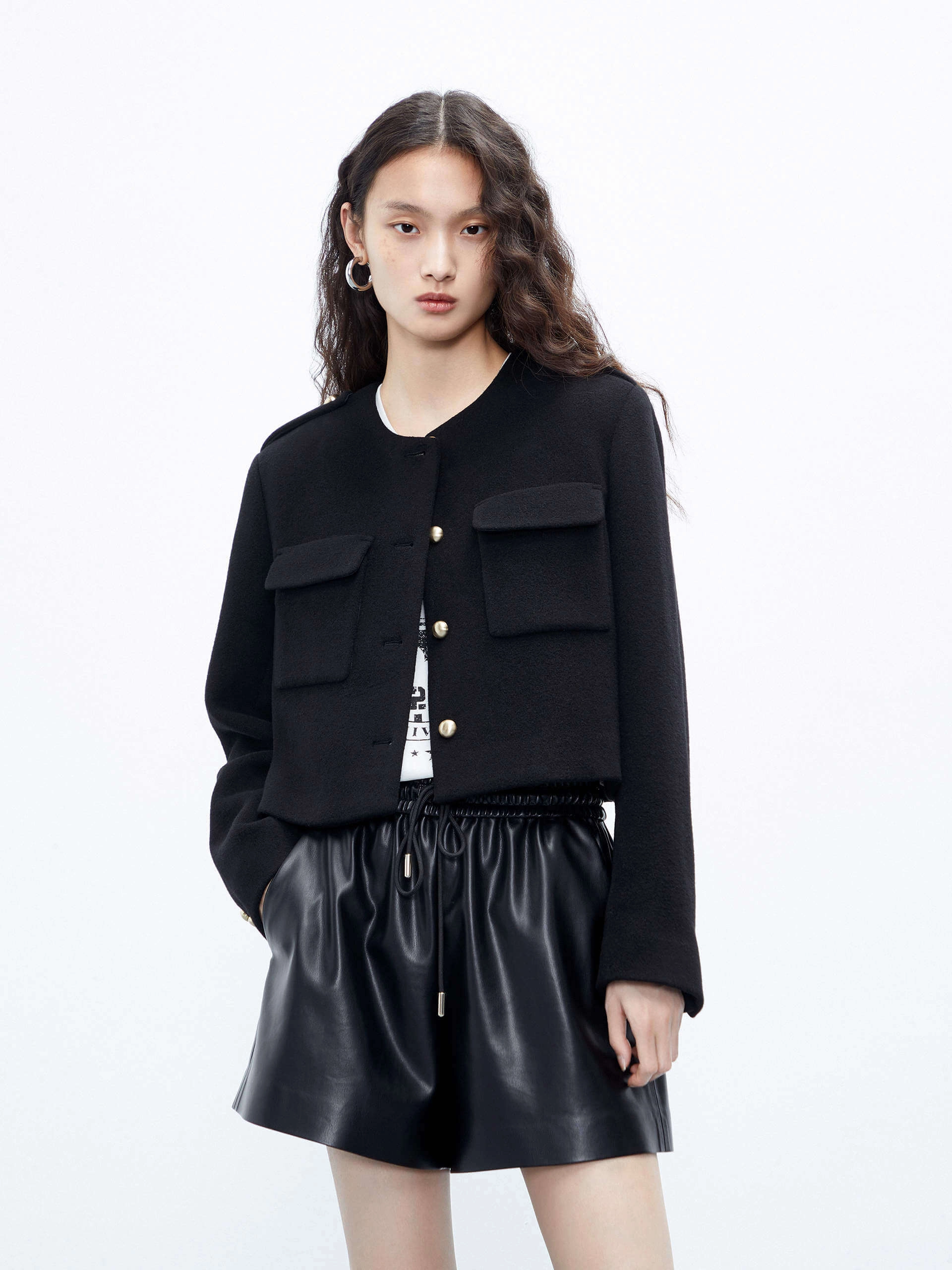 Boxy Fit Cropped Jacket