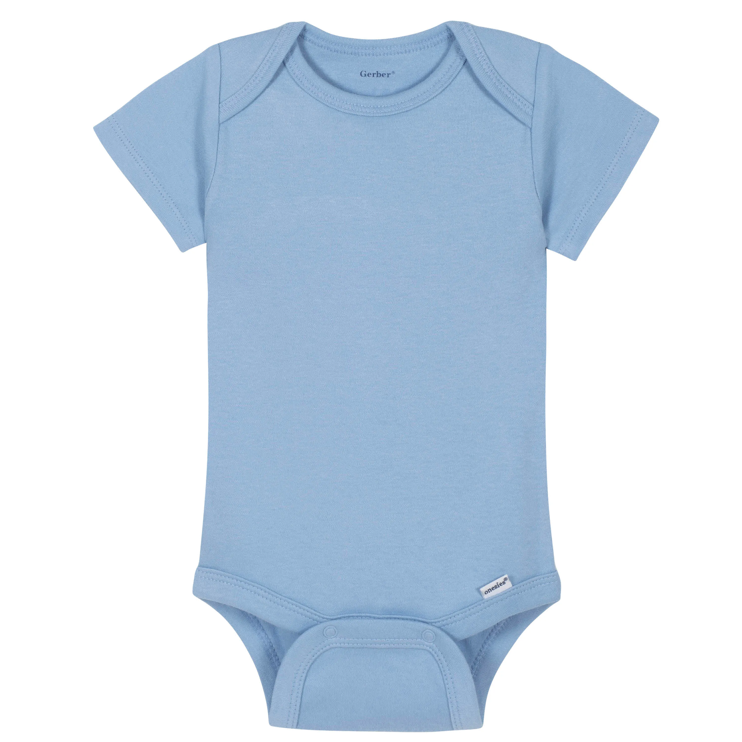 Boys Light Blue Classic Short Sleeve Onesies® Brand Bodysuit