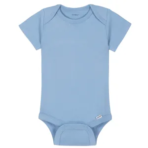 Boys Light Blue Classic Short Sleeve Onesies® Brand Bodysuit