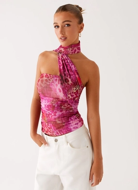 Layered Shoulder LowProfileZipperSystem Breaking News Top - Lavender Lagoon