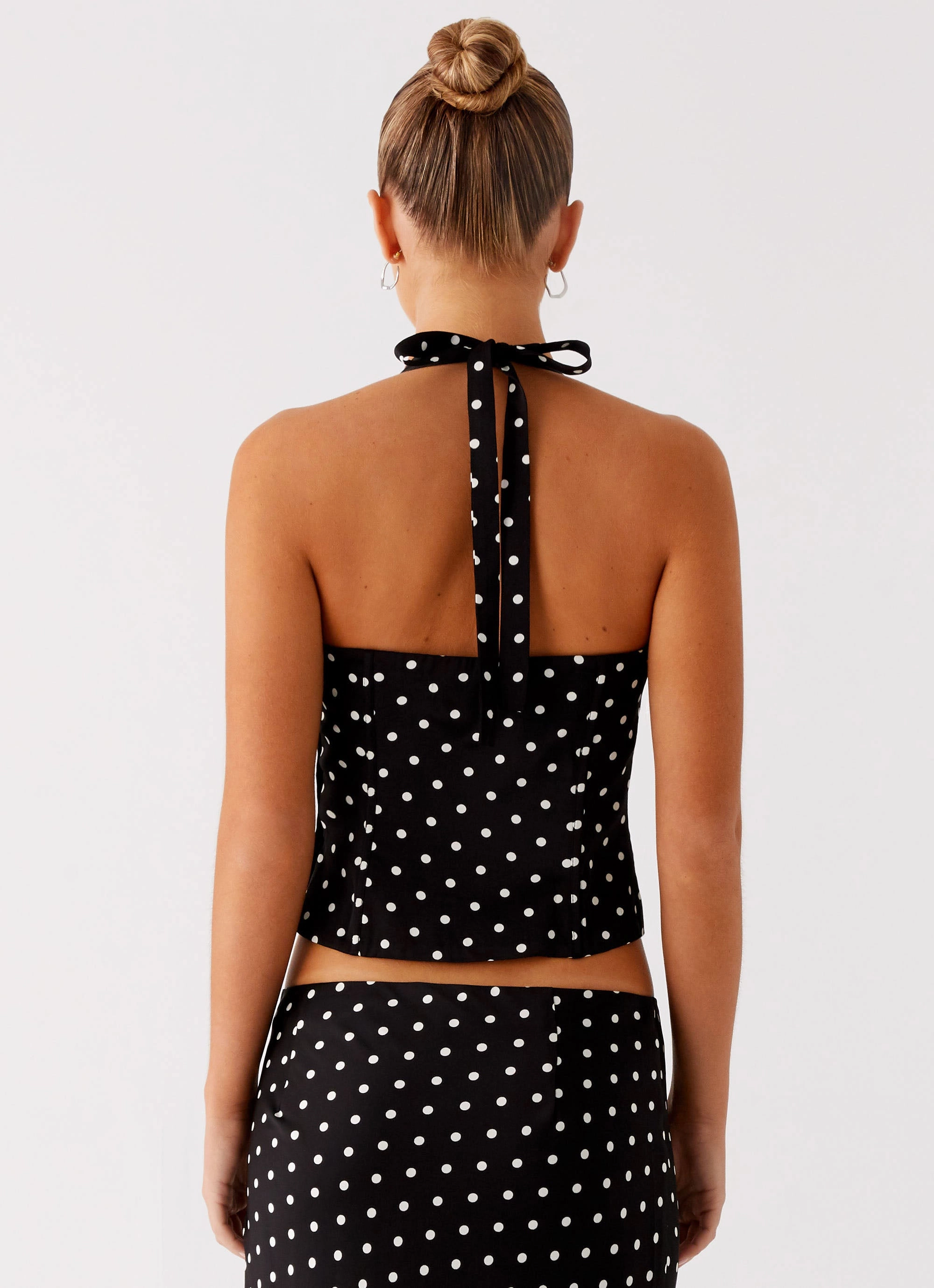 Breanne Top - Black Polka Dot Elegant Look