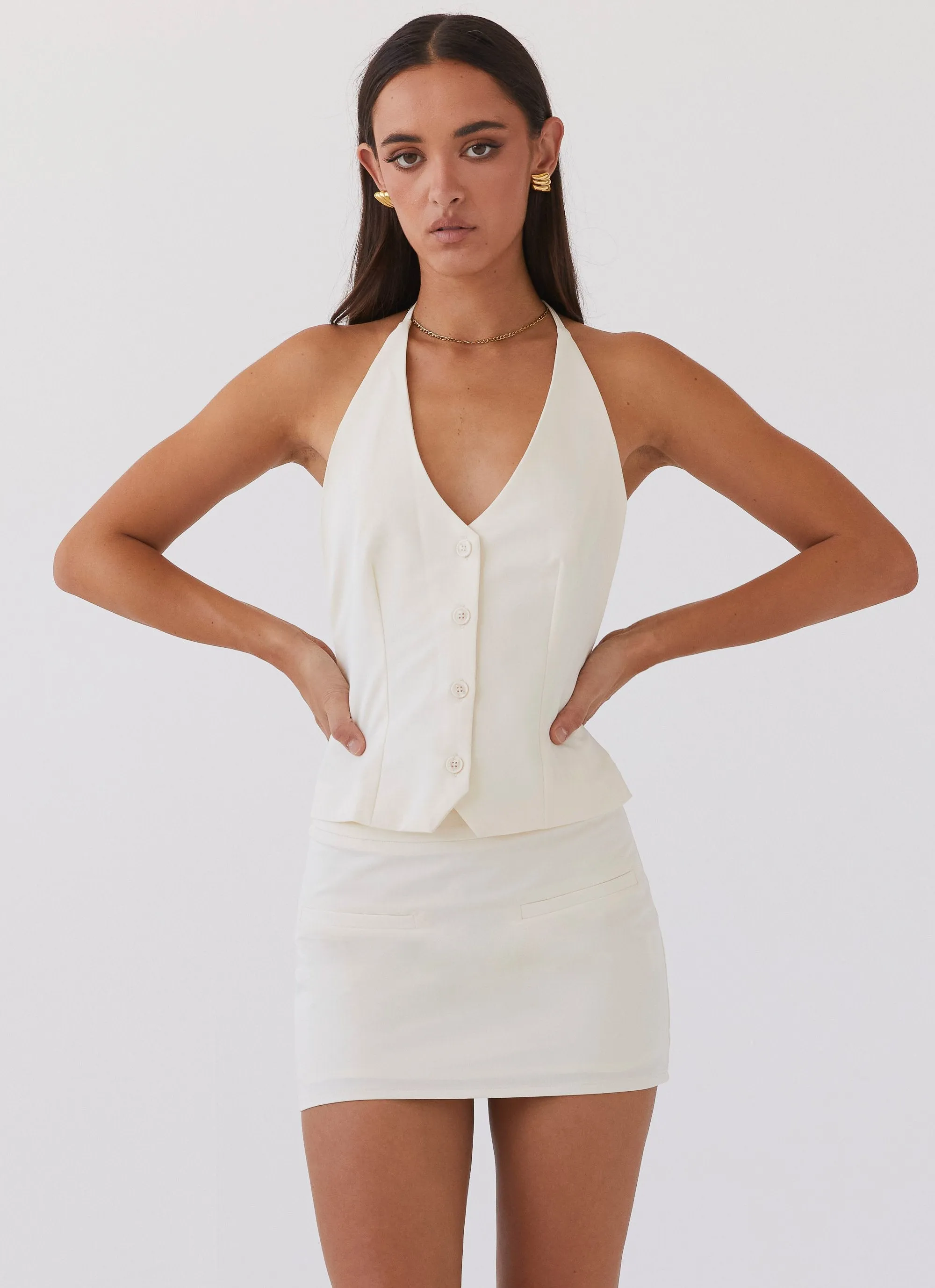 Lightweight Sarah Mini Skirt - Ivory