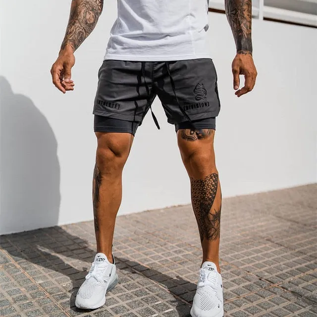 Breathable Quick Dry 2-in-1 Men's Gym Shorts