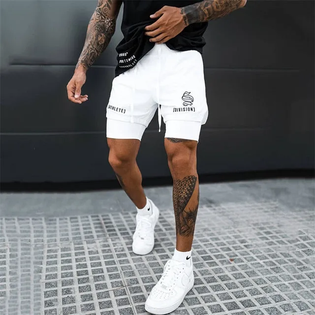 Breathable Quick Dry 2-in-1 Men's Gym Shorts