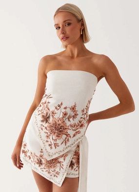 Dreamy Days Scarf Top - Ivory Thermal Regulating Fabric