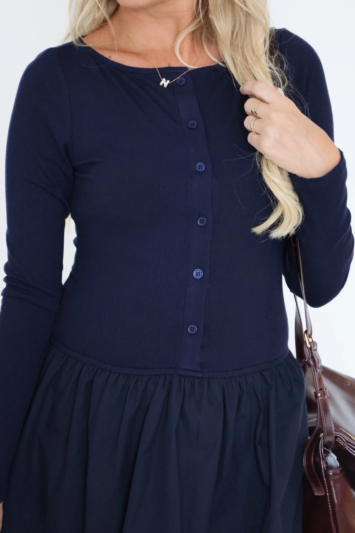 Olivia Knit Top Mini Dress Quick Dry Performance Midweight Texture