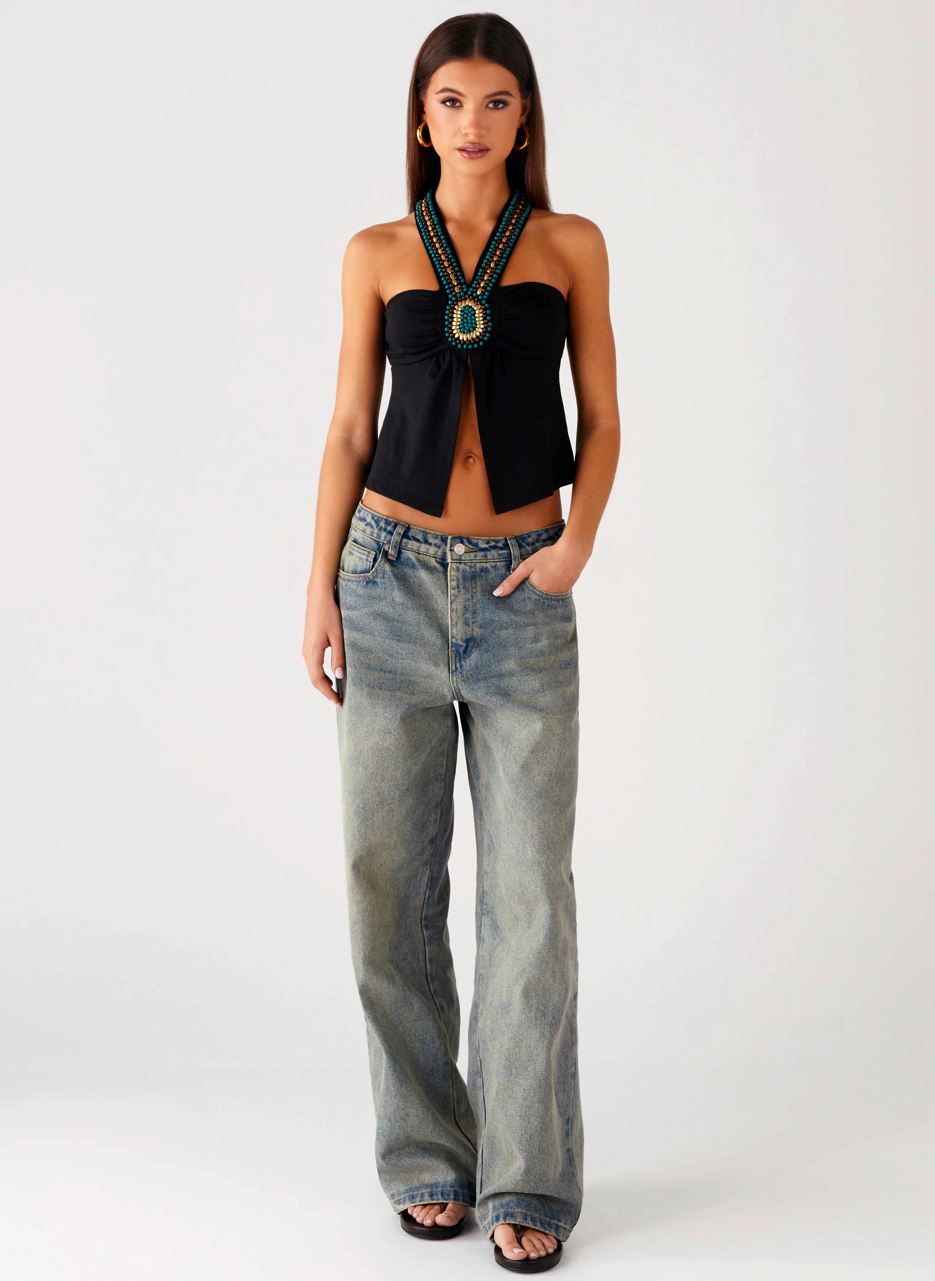 Airflow Ventilation CompressionFit Boheme Breeze Halter Top - Black