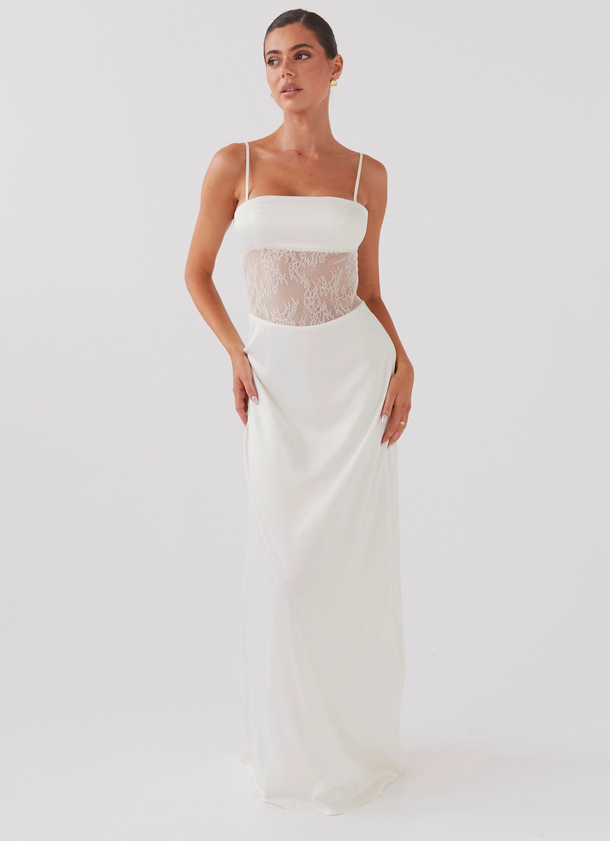 Modern Appearance Comfy and Cozy Palais Royale Lace Maxi Dress - Antique