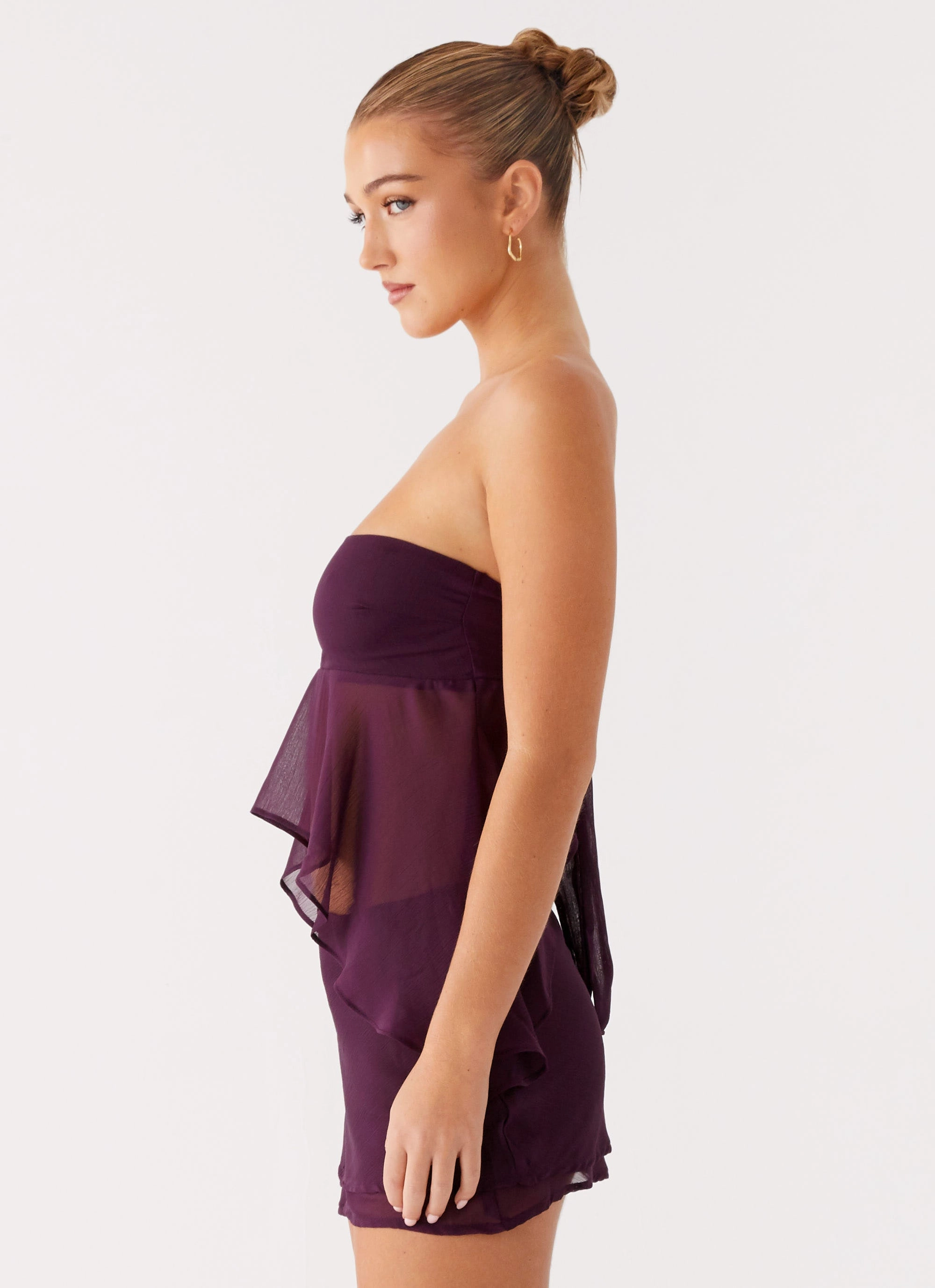Caleb Top - Plum Durable Binding WrinkleFree Weaving