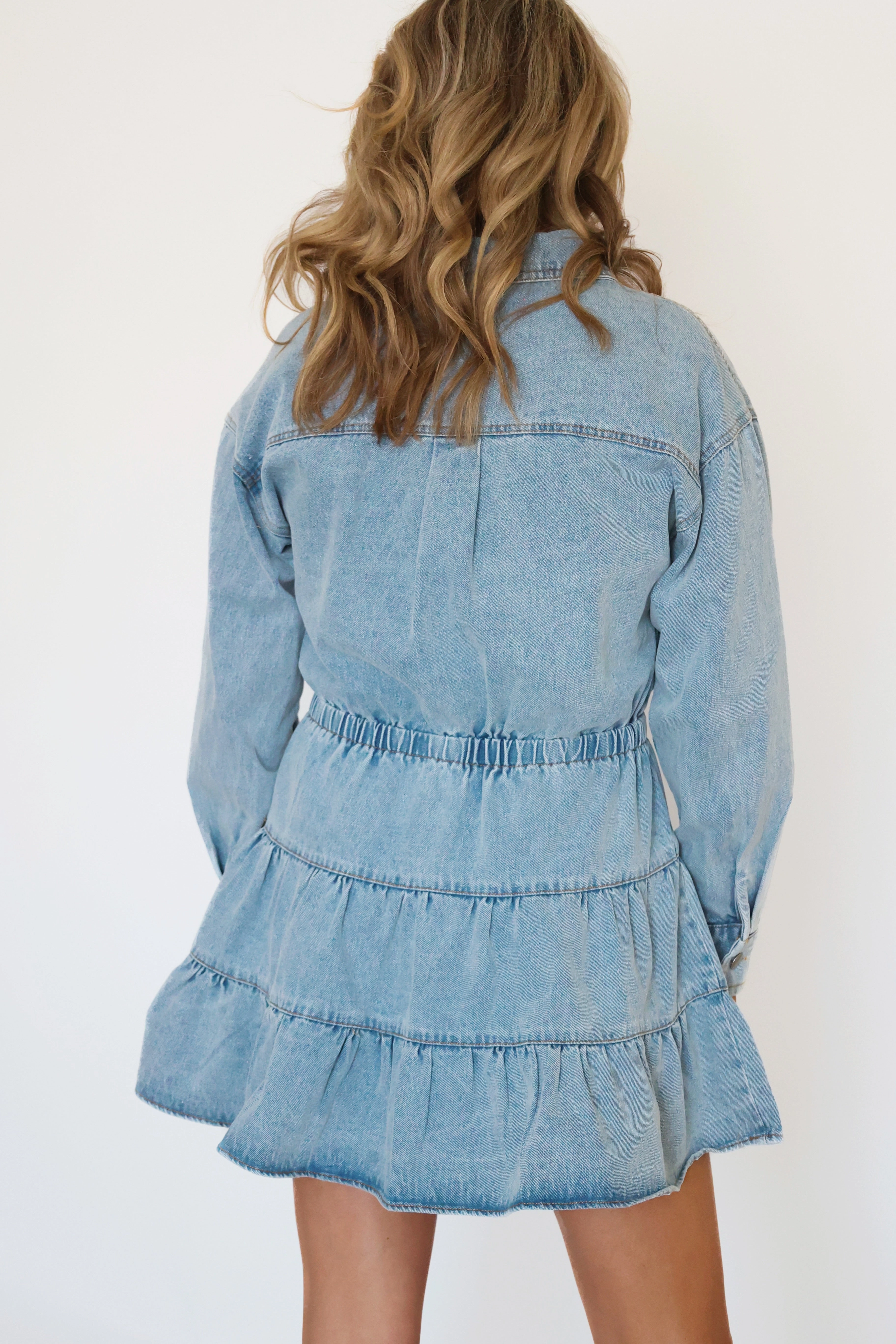 Charlie Denim Dress Sporty Sweatshirt
